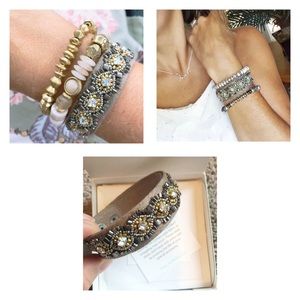 Stella & Dot Faye Embroidered Bracelet